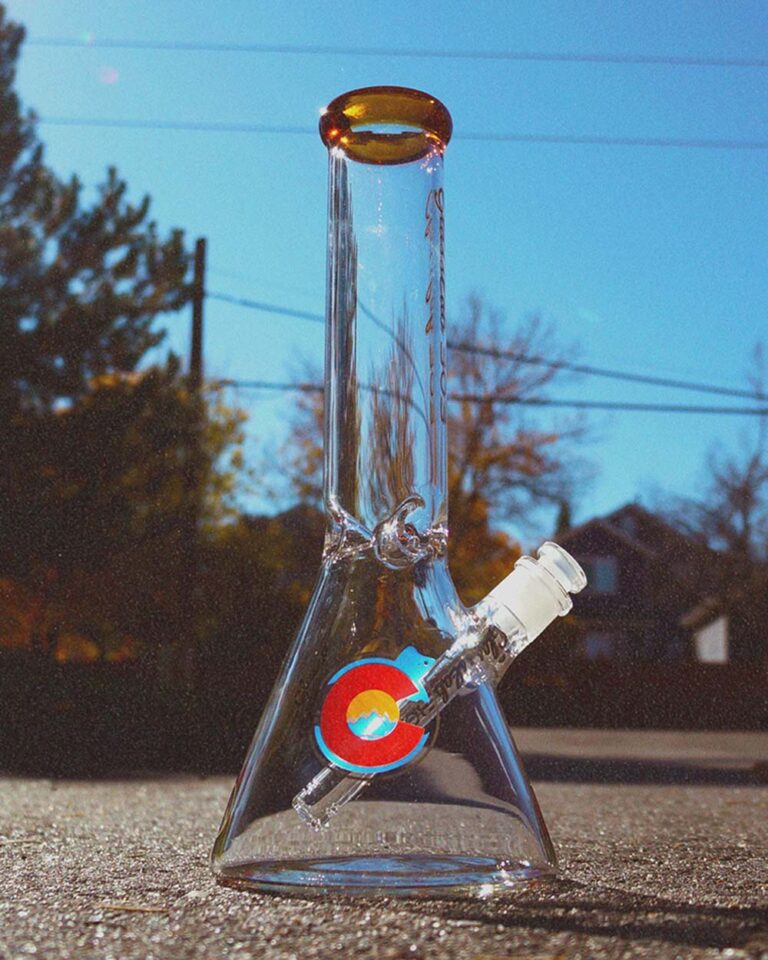 beaker with color accent removable downstem pipedup co